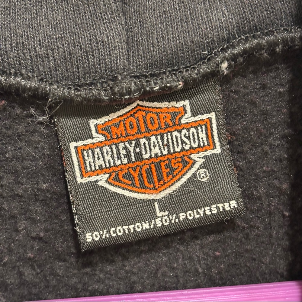 Vintage Harley Davidson Motorcycles FT Lauderdale Florida Full Zip Hoodie Mens L - Picture 2 of 3